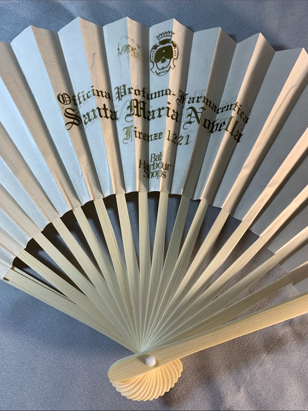 NEW Vintage Santa Maria Novella Firenze 1221 Folding Paper Hand Fan